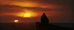 Luke Skywalker Watching Sunset GIF