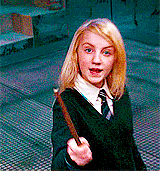 Luna Lovegood Doing Wand Twirling Action GIF