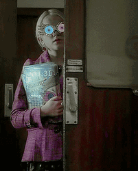 Luna Lovegood Opening Door Wearing Odd Glasses GIF