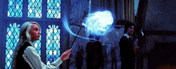 Luna Lovegood Performing Magic On Her Wand