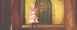 Luna Lovegood Wearing A Dress While Waiting GIF