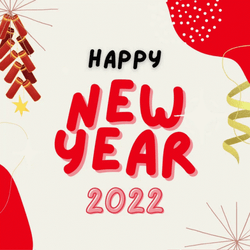 Lunar New Year 2022 Sparkling Falling Stars GIF