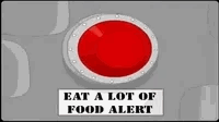 Lunch Time Button Eat A Lot Food Alert GIF