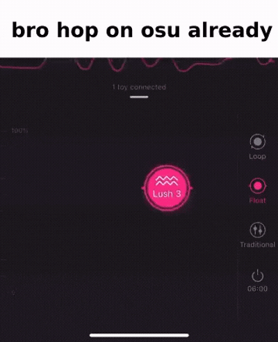 Lush 3 App Screenshot Saying Bro Hop On Osu Already GIF