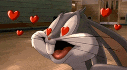 Luv U Bugs Bunny Lovestruck GIF