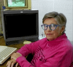 Luv U Computer Screen Sweet Granny Smiling GIF