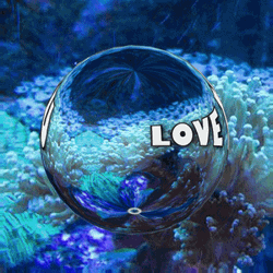 Luv U Spinning Underwater Love Bubble GIF