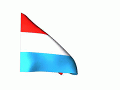 Luxembourg Country Flag Waving