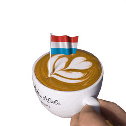 Luxembourg Flag Latte Art