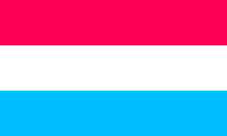 Luxembourg Flag Text Flash
