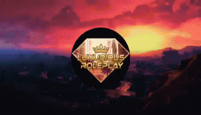 Luxurious Roleplay Logo With Sunset Background GIF