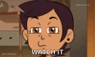 Luz From The Owl House Is Making A Funny Face And Says Watch It . GIF