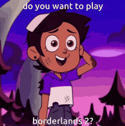 Luz Smiling Asking To Play Borderlands 2 GIF