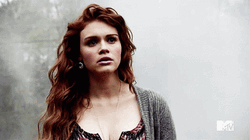 Lydia Martin Looking Around Teen Wolf GIF