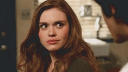 Lydia Martin Looking Up And Down GIF