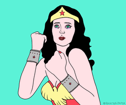 Lynda Carter Comic Wonder Woman GIF