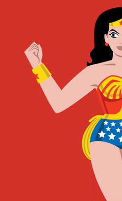 Lynda Carter Superwoman Cartoon  GIF