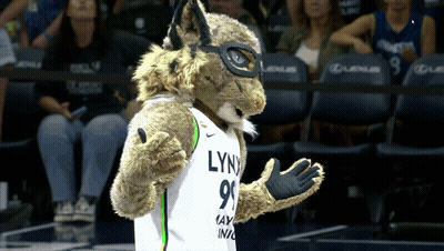 Lynx Mascot In Sunglasses And Jersey Number 9 GIF