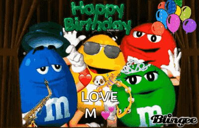 M&M's Happy Birthday Love M GIF