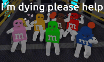 M&Ms Saying I'm Dying Please Help GIF