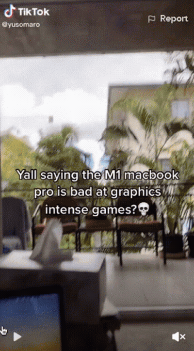 M1 MacBook Pro Bad At Graphics Intense Games TikTok GIF