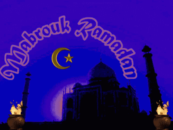 Mabrouk Ramadan Night View Mosque Jumma Mubarak GIF