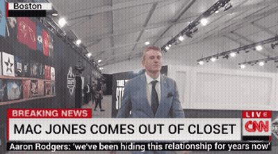 Mac Jones Comes Out Of Closet Aaron Rodgers GIF