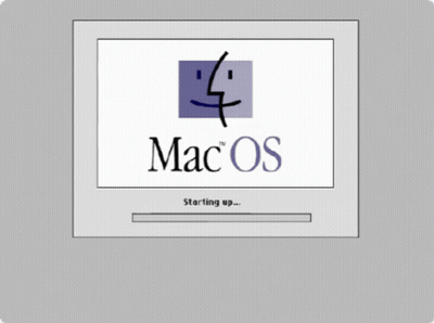 Mac OS Startup Screen With Icons GIF