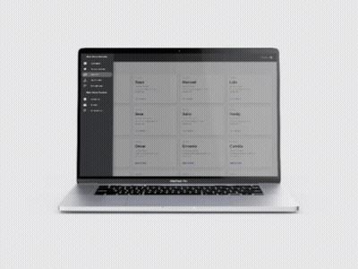MacBook Pro Showing Names List On Web Page GIF