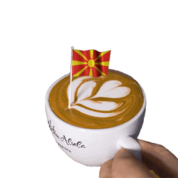 Macedonia Flag Topped Coffee