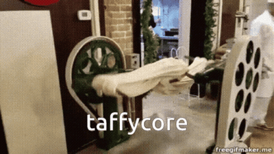 Machine Saying Taffycore In White Letters GIF