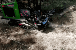 Machine Steadily Producing Mulch GIF