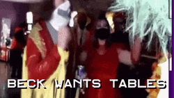 Macho Man Wants The Table GIF