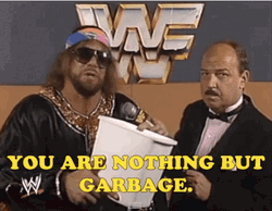 Macho Man You Are Nothing But Garbage GIF