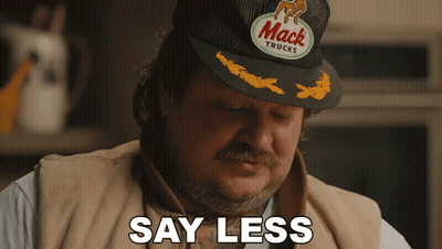 Mack Trucks Hat Man Saying Less GIF