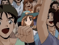 Macross 7 Anime Crow Cheering GIF