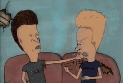 Mad Beavis Bitch Slap GIF