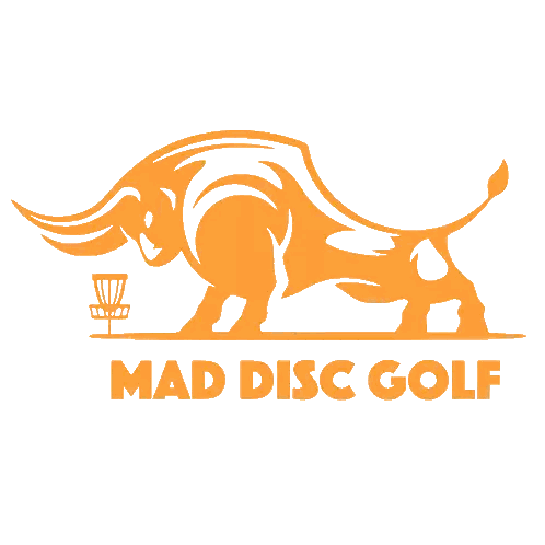 Mad Disc Golf Logo With Bull Sticker