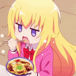 Mad Eating Out Rainbow Bunny GIF