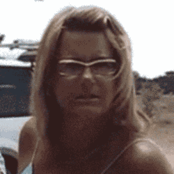 Mad Face Angry Woman Glasses Teeth Grinding