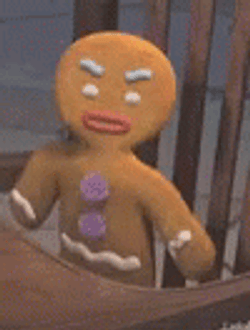 Mad Gingerbread Man Shrek GIF