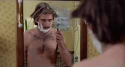 Mad Guy Stops Shaving GIF
