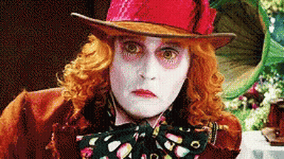 Mad Hatter From Alice In Wonderland With Red Hat GIF