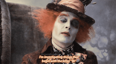 Mad Hatter Investigating Things That Begin With M GIF