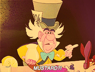 Mad Hatter Pointing Says Mustard GIF