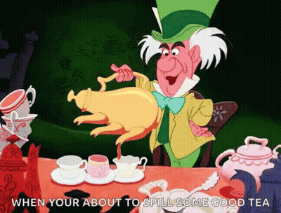 Mad Hatter Pouring Tea Into Cups GIF