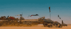 Mad Max Fury Road Rallying Vehicle On Desert Land GIF