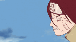 Mad Naruto Neji Flying Up  GIF
