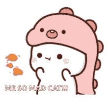 Mad Peach Cat In Pink Dragon GIF
