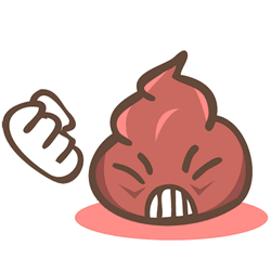 Mad Poop Emoji GIF